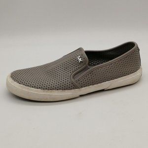 Michael Kors Womens Sneaker Loafer Gray Leather Perforated Slip On Round Toe 8
